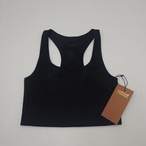 Girlfriend Collective Paloma Racerback Bra in Black Size S